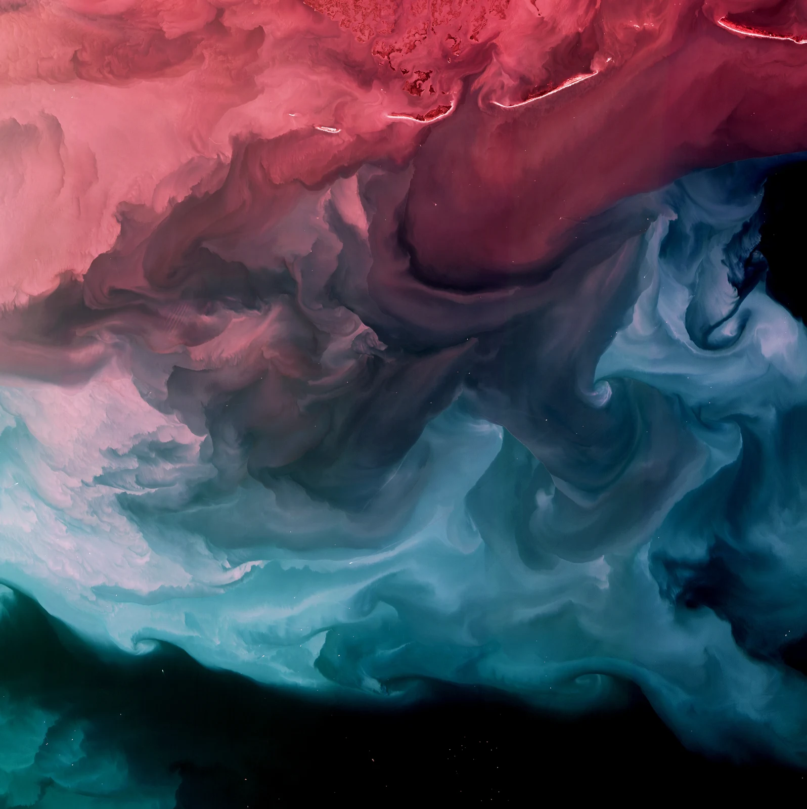Satellite view of a coastal landscape